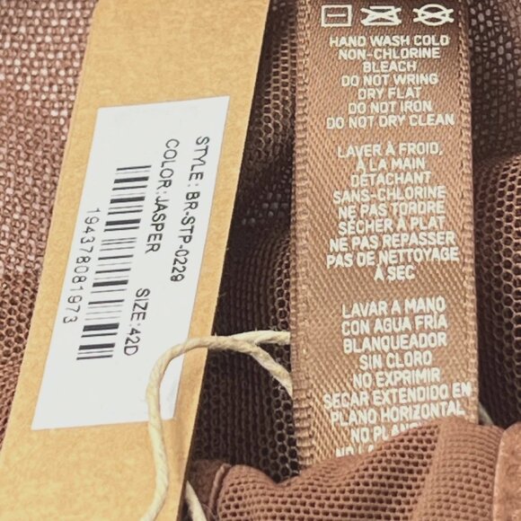 SKIMS Ultra Fine Mesh Strapless Bra Underwire Convertible 42D Jasper - Picture 12 of 13